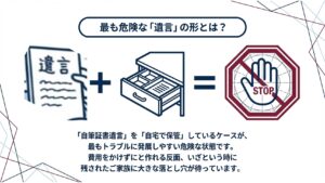 「自筆証書遺言+自宅保管」が持つ落とし穴