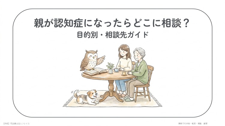 親が認知症になったらどこに相談？目的別相談先パターン３選