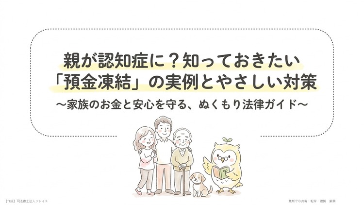 認知症で銀行口座が凍結した実際の事例！口座凍結の流れと対策を解説