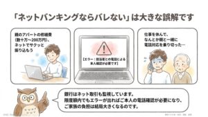 ネットバンキングで取引をすれば銀行にバレないのではないか