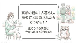 高齢の親の１人暮らし、認知症と診断されたらどうなる！？起こりうる問題と今から出来る対策11選