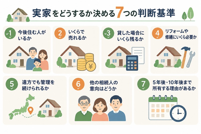 相続した実家をどうするか決める7つの判断基準