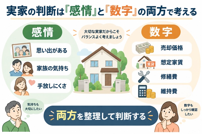 相続した実家は感情と数字を分けて考える