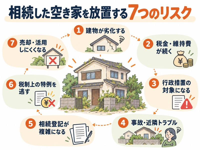 相続した空き家を放置する7つのリスク